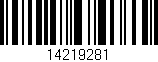 Código de barras (EAN, GTIN, SKU, ISBN): '14219281'