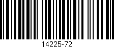 Código de barras (EAN, GTIN, SKU, ISBN): '14225-72'