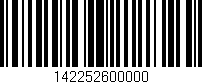 Código de barras (EAN, GTIN, SKU, ISBN): '142252600000'