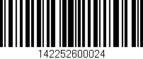 Código de barras (EAN, GTIN, SKU, ISBN): '142252600024'