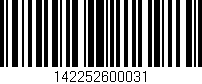 Código de barras (EAN, GTIN, SKU, ISBN): '142252600031'