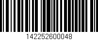 Código de barras (EAN, GTIN, SKU, ISBN): '142252600048'