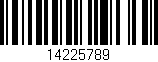 Código de barras (EAN, GTIN, SKU, ISBN): '14225789'