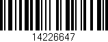 Código de barras (EAN, GTIN, SKU, ISBN): '14226647'
