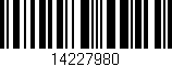 Código de barras (EAN, GTIN, SKU, ISBN): '14227980'