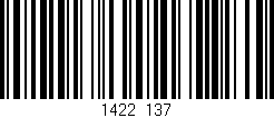 Código de barras (EAN, GTIN, SKU, ISBN): '1422/137'