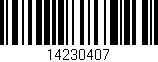 Código de barras (EAN, GTIN, SKU, ISBN): '14230407'