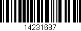 Código de barras (EAN, GTIN, SKU, ISBN): '14231687'