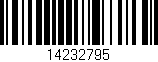 Código de barras (EAN, GTIN, SKU, ISBN): '14232795'