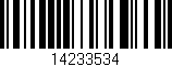 Código de barras (EAN, GTIN, SKU, ISBN): '14233534'