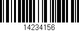 Código de barras (EAN, GTIN, SKU, ISBN): '14234156'