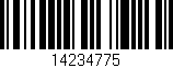 Código de barras (EAN, GTIN, SKU, ISBN): '14234775'