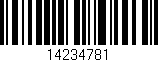 Código de barras (EAN, GTIN, SKU, ISBN): '14234781'
