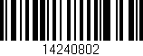 Código de barras (EAN, GTIN, SKU, ISBN): '14240802'