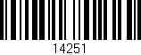 Código de barras (EAN, GTIN, SKU, ISBN): '14251'