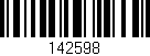 Código de barras (EAN, GTIN, SKU, ISBN): '142598'