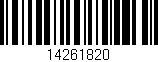 Código de barras (EAN, GTIN, SKU, ISBN): '14261820'