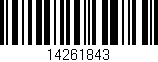 Código de barras (EAN, GTIN, SKU, ISBN): '14261843'