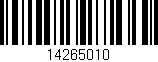 Código de barras (EAN, GTIN, SKU, ISBN): '14265010'