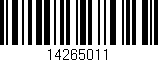 Código de barras (EAN, GTIN, SKU, ISBN): '14265011'