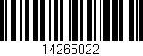 Código de barras (EAN, GTIN, SKU, ISBN): '14265022'