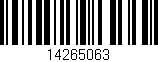 Código de barras (EAN, GTIN, SKU, ISBN): '14265063'