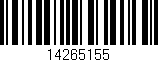 Código de barras (EAN, GTIN, SKU, ISBN): '14265155'