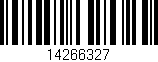 Código de barras (EAN, GTIN, SKU, ISBN): '14266327'