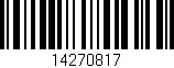 Código de barras (EAN, GTIN, SKU, ISBN): '14270817'