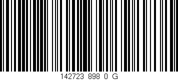 Código de barras (EAN, GTIN, SKU, ISBN): '142723_898_0_G'