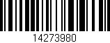 Código de barras (EAN, GTIN, SKU, ISBN): '14273980'