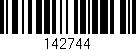Código de barras (EAN, GTIN, SKU, ISBN): '142744'