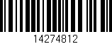Código de barras (EAN, GTIN, SKU, ISBN): '14274812'