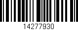 Código de barras (EAN, GTIN, SKU, ISBN): '14277930'