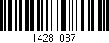 Código de barras (EAN, GTIN, SKU, ISBN): '14281087'