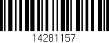 Código de barras (EAN, GTIN, SKU, ISBN): '14281157'