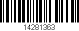 Código de barras (EAN, GTIN, SKU, ISBN): '14281363'