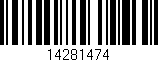 Código de barras (EAN, GTIN, SKU, ISBN): '14281474'