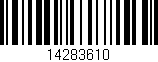 Código de barras (EAN, GTIN, SKU, ISBN): '14283610'