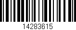 Código de barras (EAN, GTIN, SKU, ISBN): '14283615'
