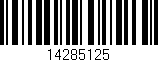 Código de barras (EAN, GTIN, SKU, ISBN): '14285125'