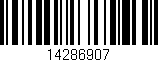 Código de barras (EAN, GTIN, SKU, ISBN): '14286907'
