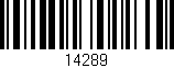 Código de barras (EAN, GTIN, SKU, ISBN): '14289'
