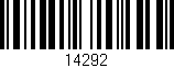 Código de barras (EAN, GTIN, SKU, ISBN): '14292'