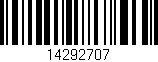 Código de barras (EAN, GTIN, SKU, ISBN): '14292707'