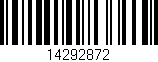 Código de barras (EAN, GTIN, SKU, ISBN): '14292872'