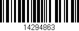 Código de barras (EAN, GTIN, SKU, ISBN): '14294863'