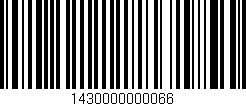 Código de barras (EAN, GTIN, SKU, ISBN): '1430000000066'