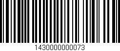 Código de barras (EAN, GTIN, SKU, ISBN): '1430000000073'