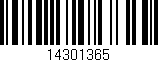 Código de barras (EAN, GTIN, SKU, ISBN): '14301365'